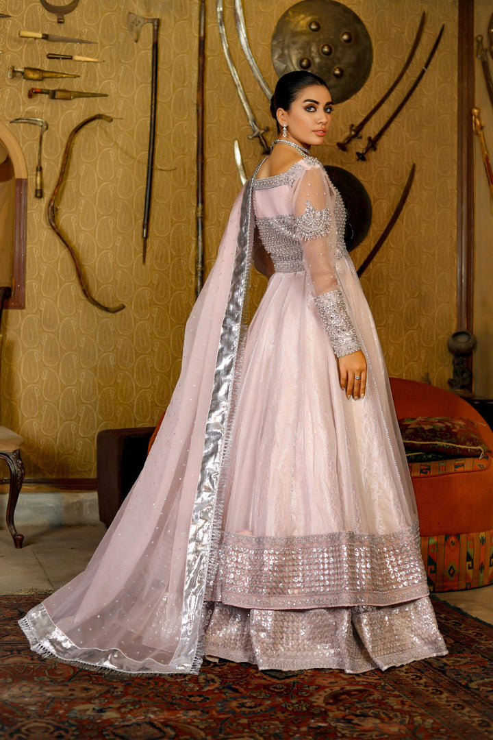Arif Ashraf - Dilnaz - Lehnga - Pink - Net, Jamawar & Organza - 3 Piece