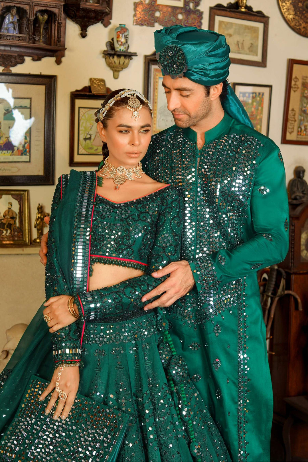 Arif Ashraf - Emerald - Bottle Green - Raw Silk - 2 Piece