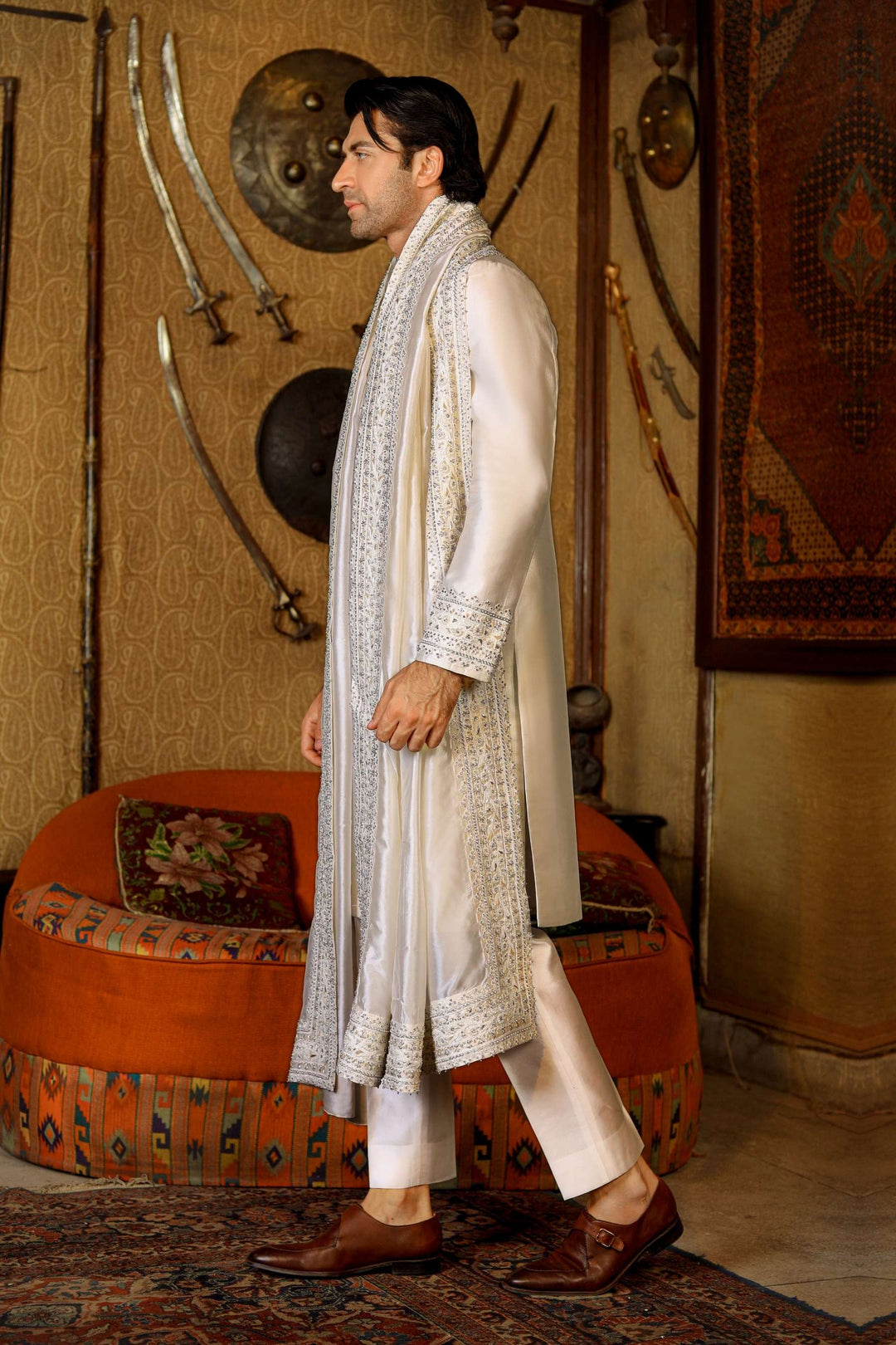 Arif Ashraf - Gouhar - Off White - Tissue Silk - 3 Piece
