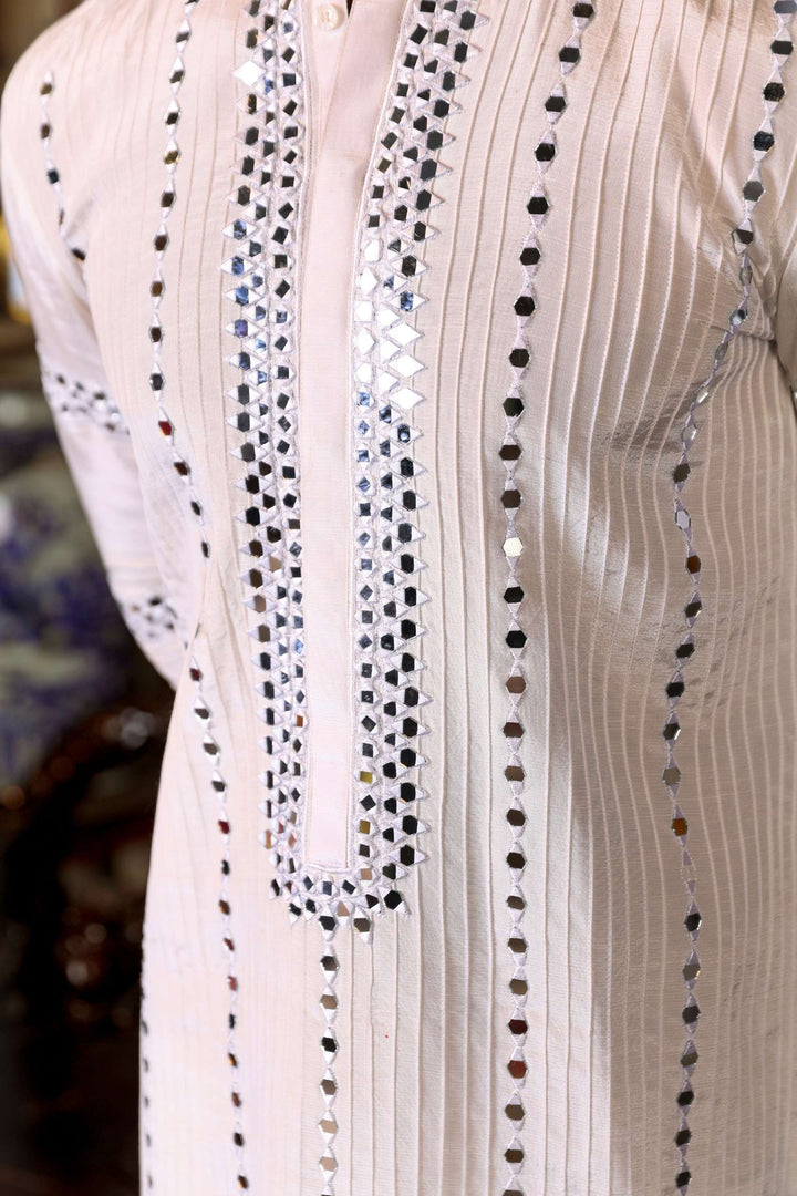 Arif Ashraf - Heeraa - Ivory White - Raw Silk - 2 Piece