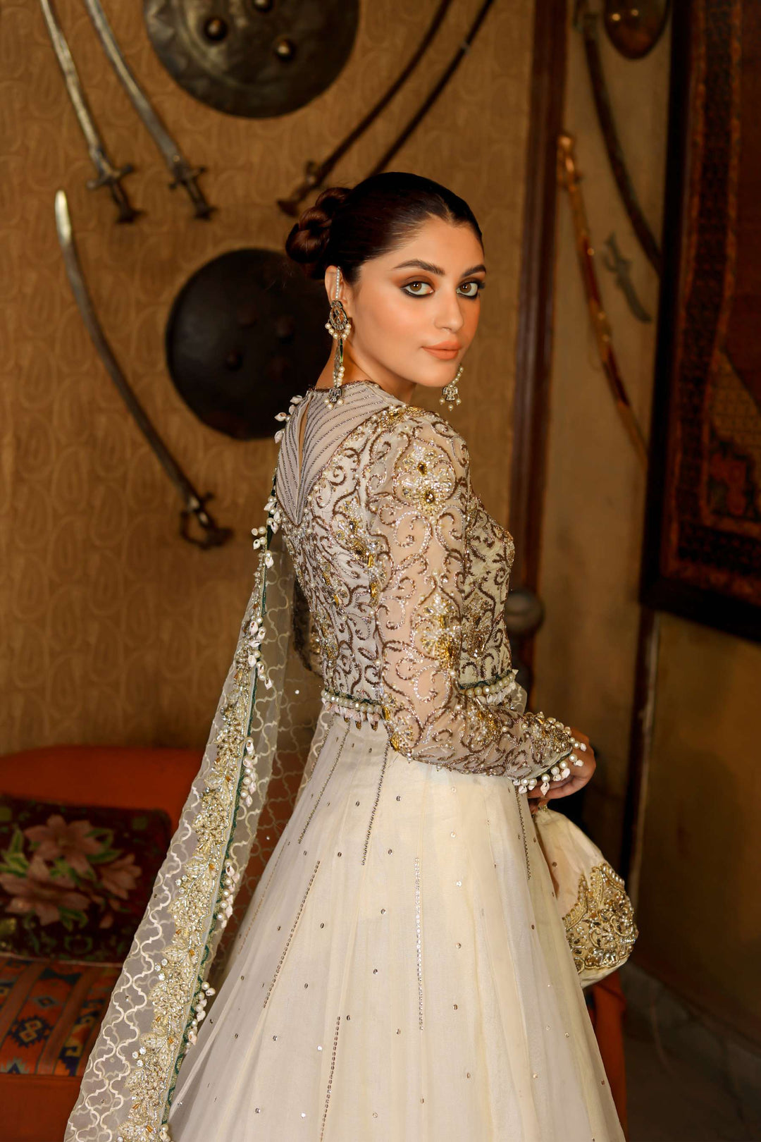 Arif Ashraf - Kesar - Lehnga - Ivory - 3 Piece