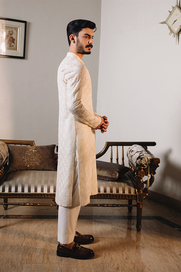 Arif Ashraf - Shahjahan - Off-White - Organza - 2 Piece