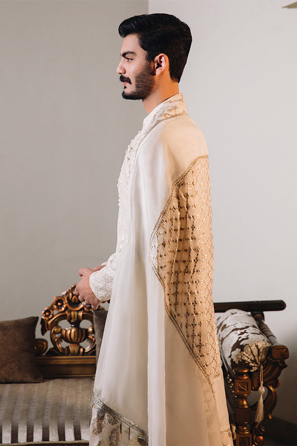Arif Ashraf - Shahjahan - Off-White - Organza - 2 Piece