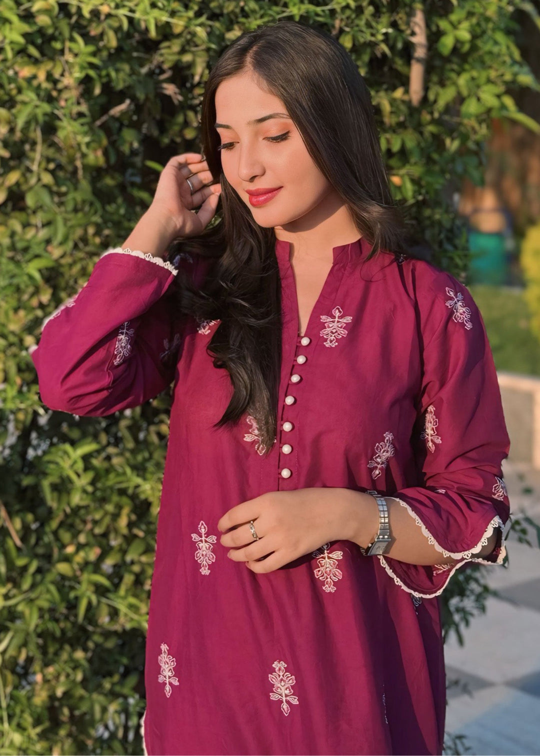 Modest - Myra - Cotton - Purple - 2 Piece