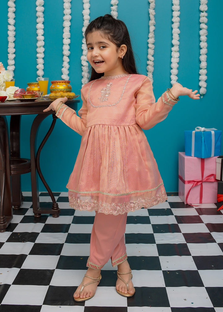 Modest - Maysuri Frock For Girl - Pink - 3 Piece
