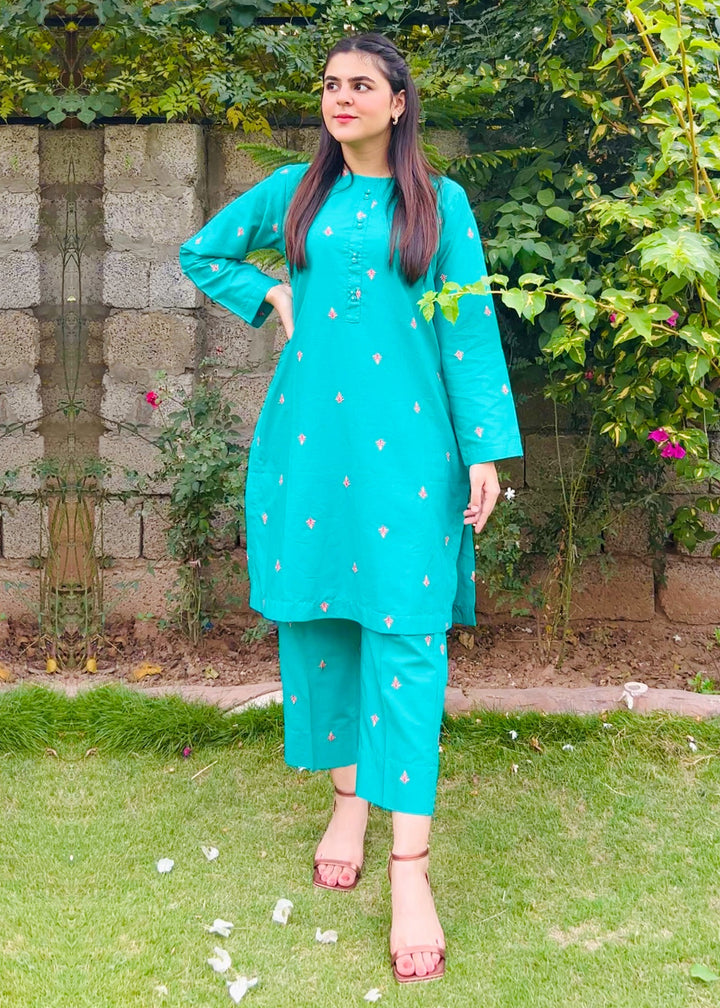 Modest - Saira - Cotton - Green - 2 Piece