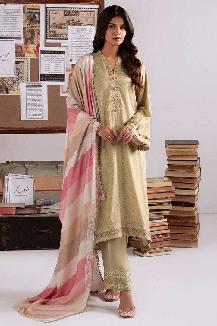 Cross Stitch - Sage Garland - Linen Printed Suit - 3 Piece - Unstitch