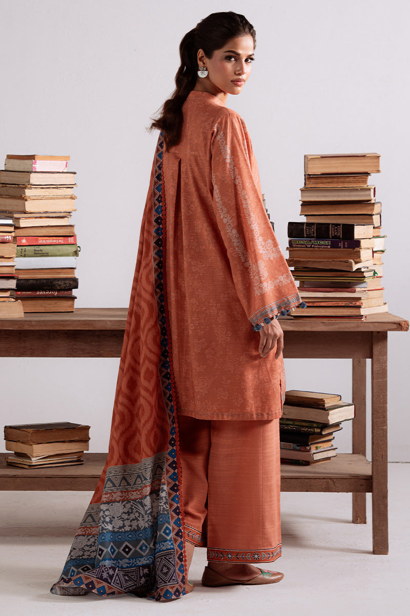 Cross Stitch - Amber Mirage - Khaddar Printed - 3 Piece - Unstitch