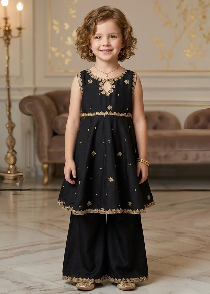 Modest - Viscose Embroidered Suit For Girl - Black - 3 Piece - Studio by TCS