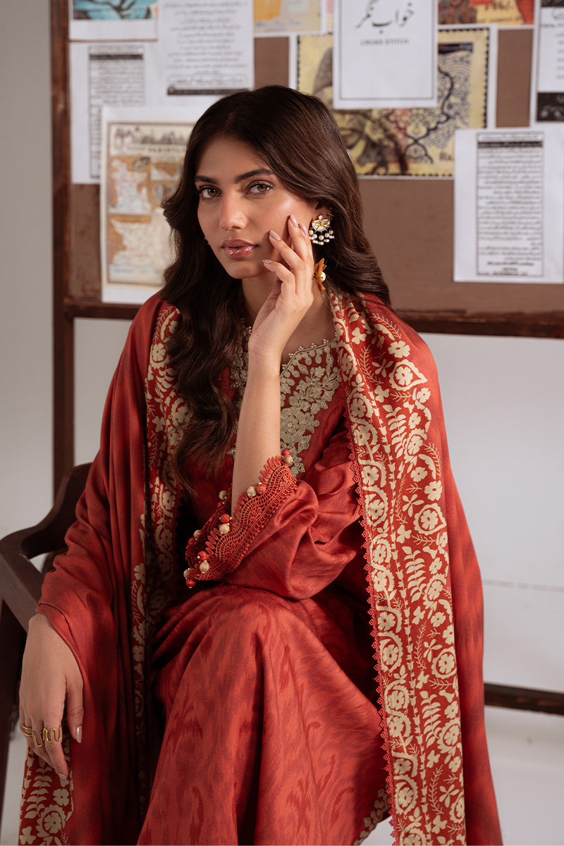 Cross Stitch - Rustic Aura - Marina Printed Suit - 3 Piece - Unstitch