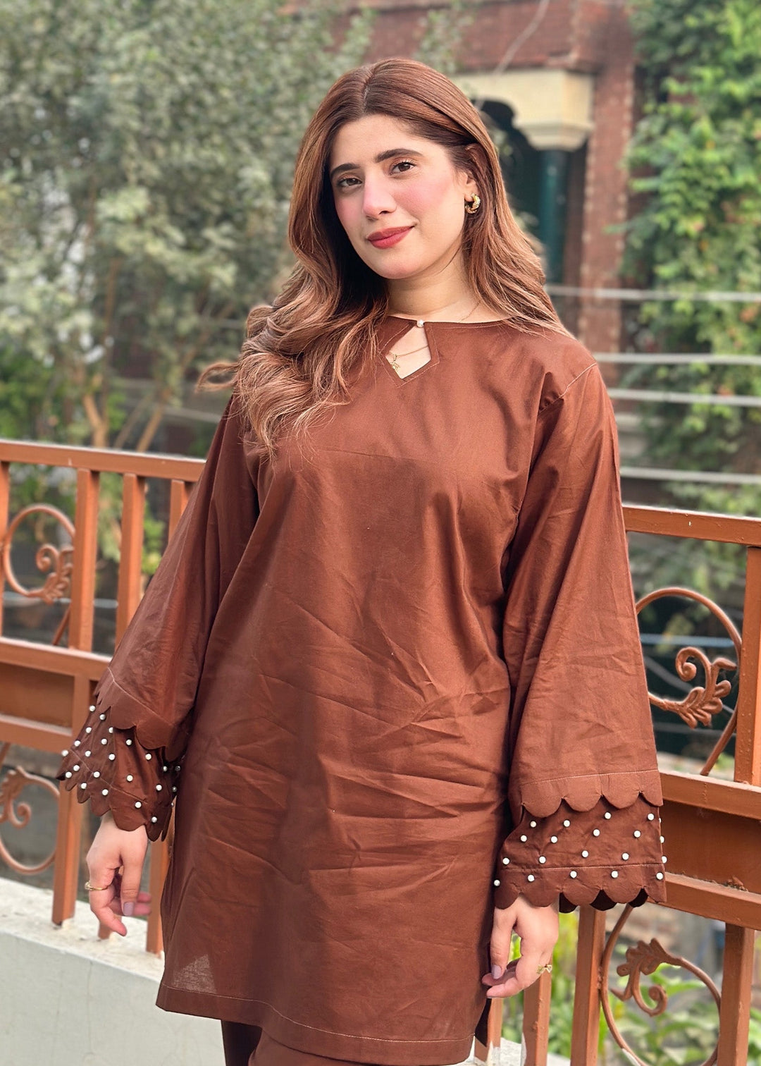 Modest - Azure - Cotton - Brown - 2 Piece