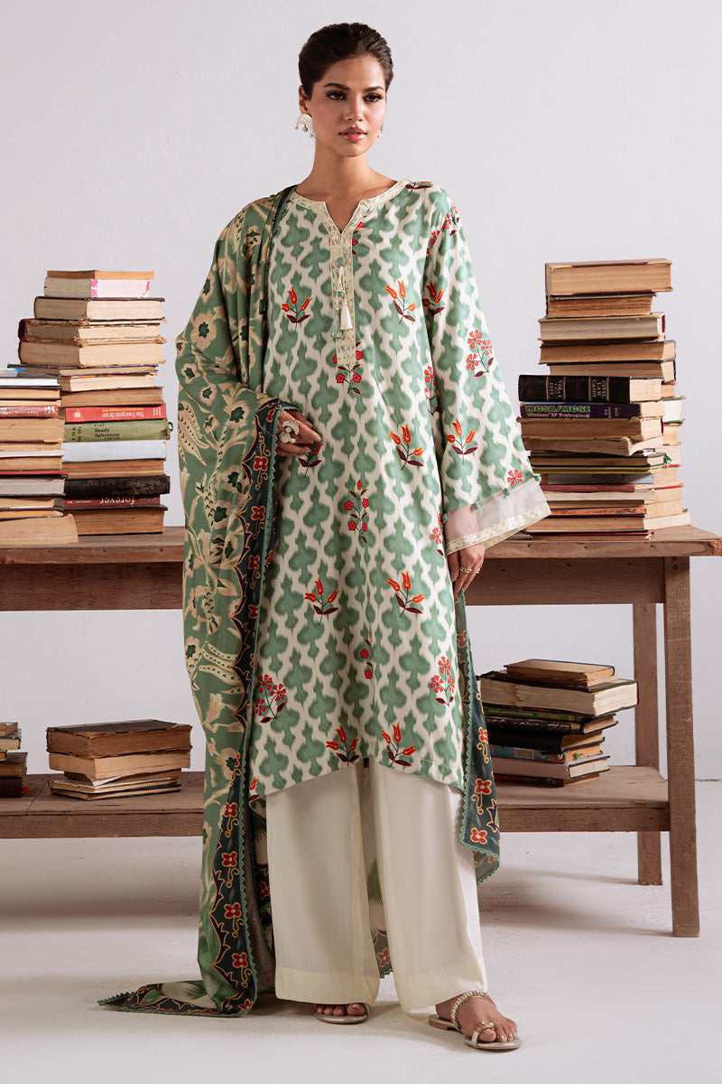 Cross Stitch - Tribal Haze - Marina Printed Suit - 3 Piece - Unstitch