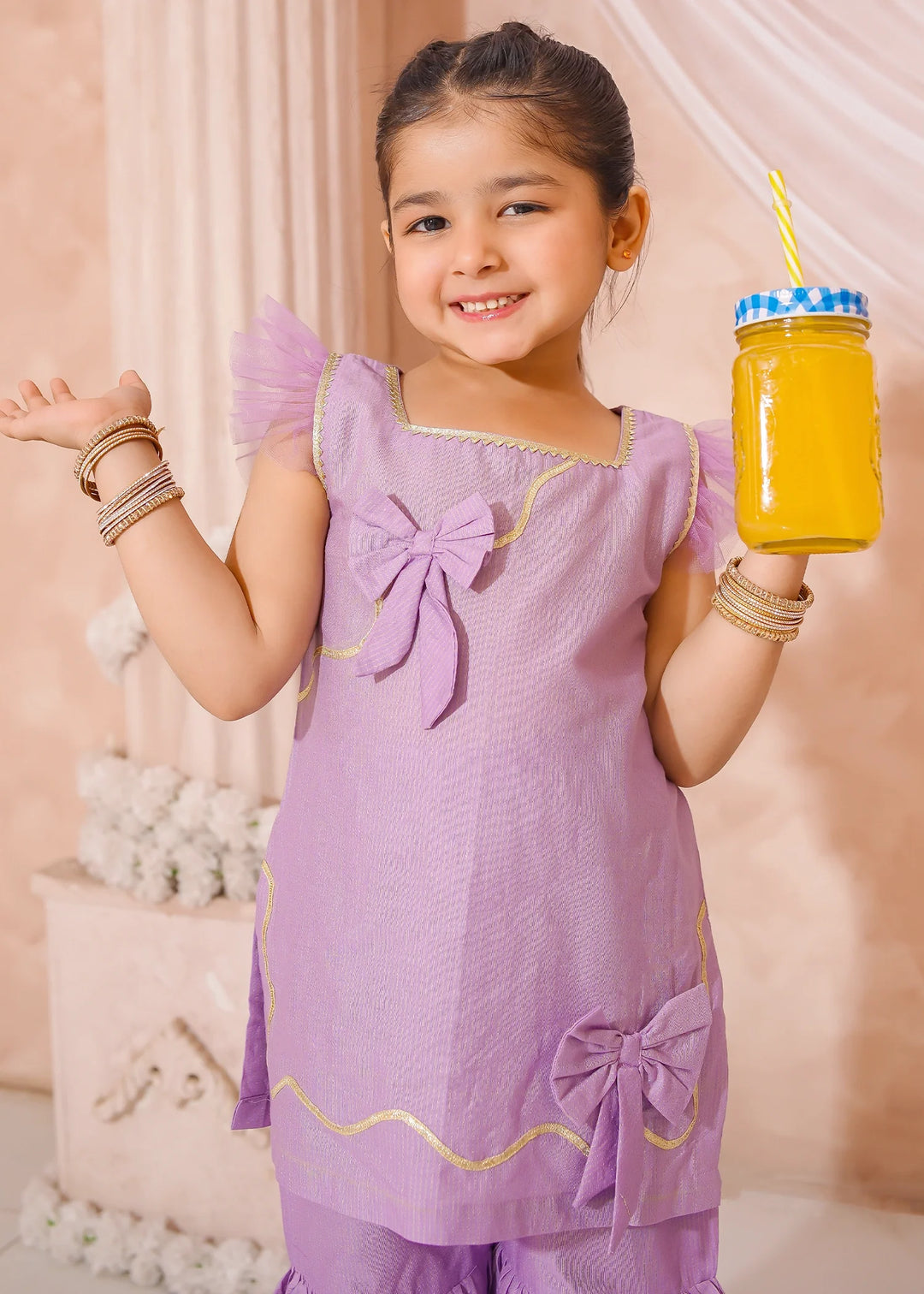 Modest - Cotton Lawn Embroidered Gharara For Girl - 3 Piece - Studio by TCS