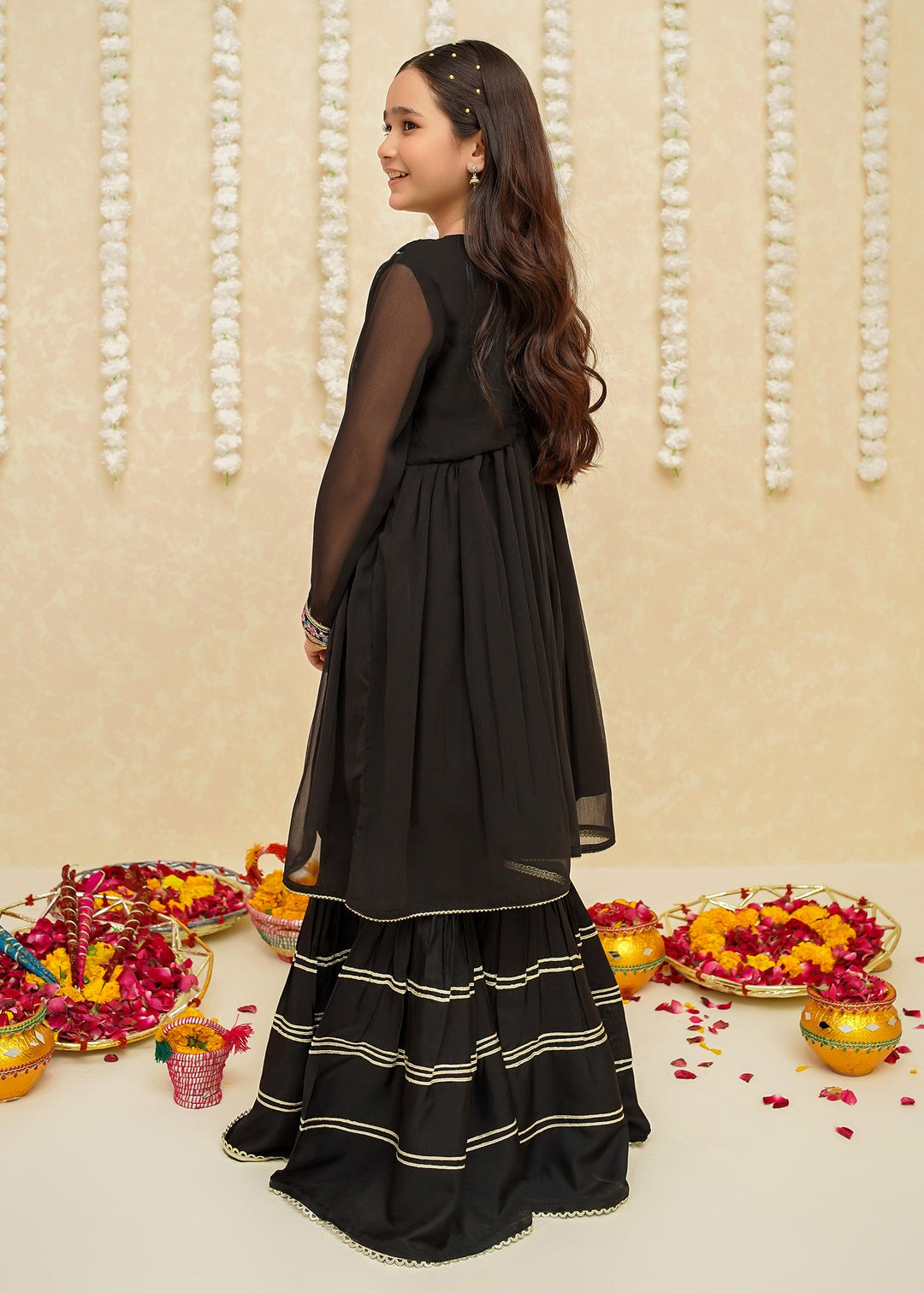 Modest - Chiffon Black Suit | 8905 - Chiffon - Black - 3 Piece