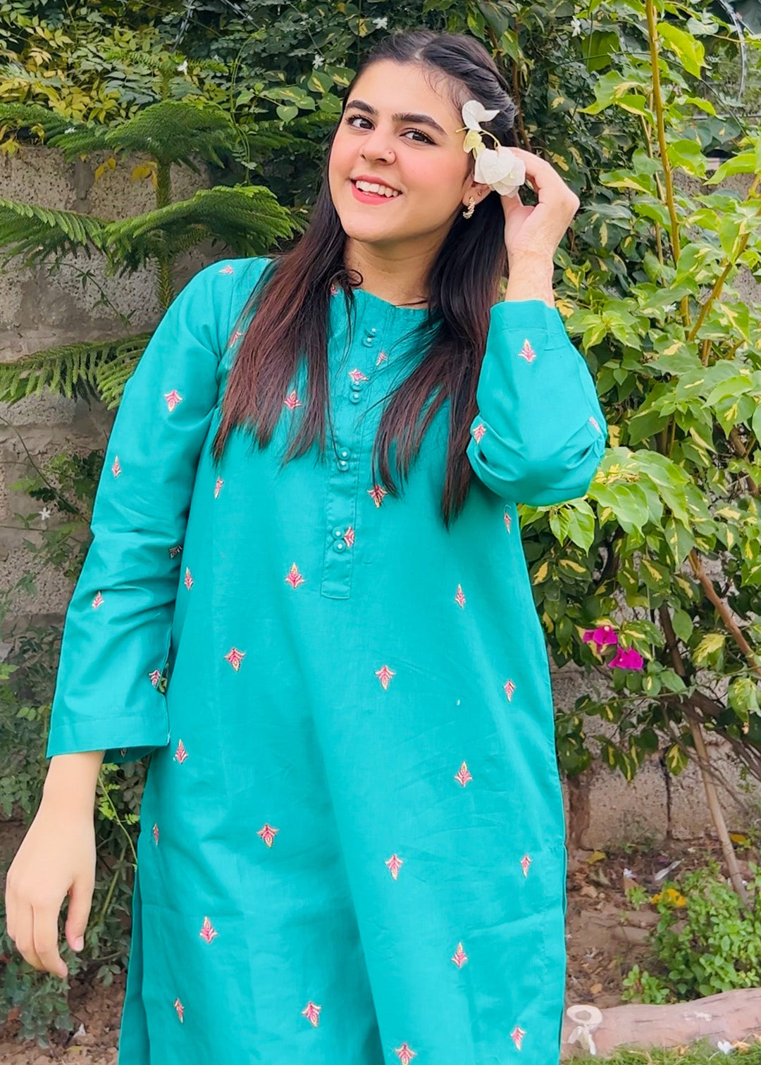 Modest - Saira - Cotton - Green - 2 Piece