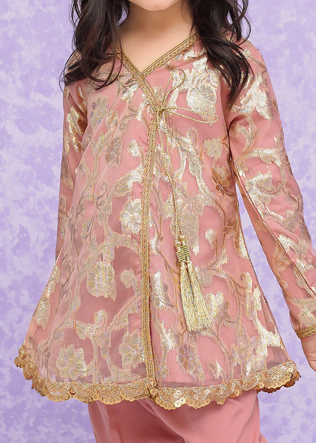 Modest - Hoor - Pink - Banarsi - 2 Piece