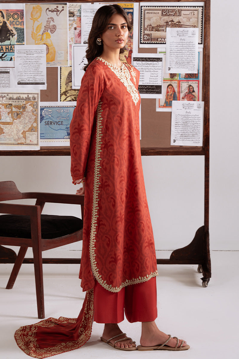 Cross Stitch - Rustic Aura - Marina Printed Suit - 3 Piece - Unstitch