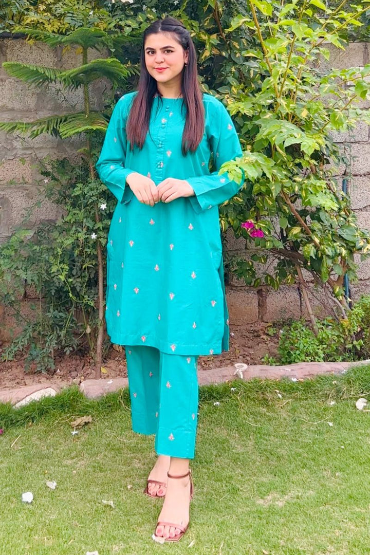Modest - Saira - Cotton - Green - 2 Piece