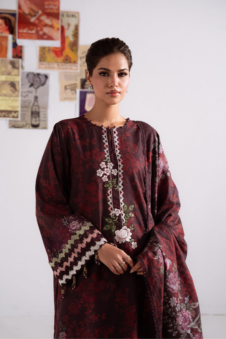 Cross Stitch - Floral Melody - Khaddar Printed Suit - 3 Piece - Unstitch