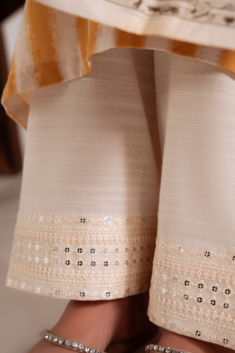 Cross Stitch - Ochre Bliss - Khaddar Printed Suit - 3 Piece - Unstitch