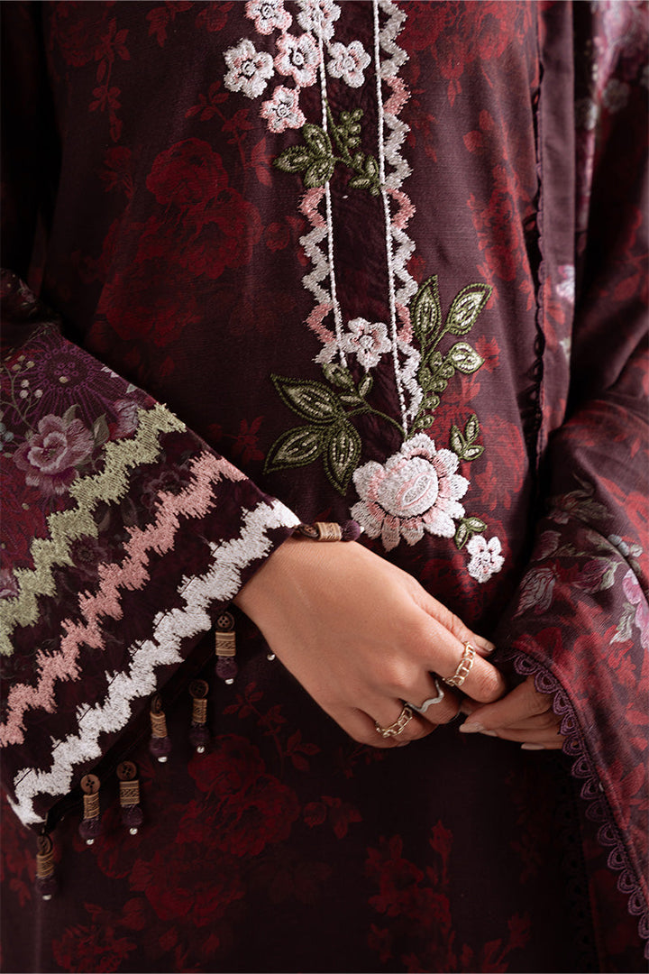 Cross Stitch - Floral Melody - Khaddar Printed Suit - 3 Piece - Unstitch