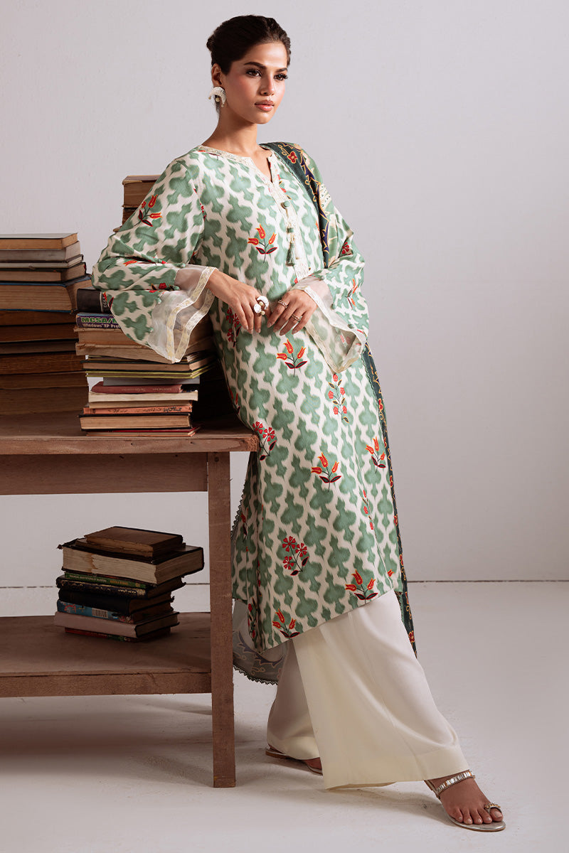 Cross Stitch - Tribal Haze - Marina Printed Suit - 3 Piece - Unstitch