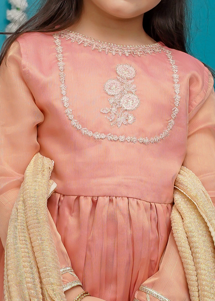 Modest - Maysuri Frock For Girl - Pink - 3 Piece