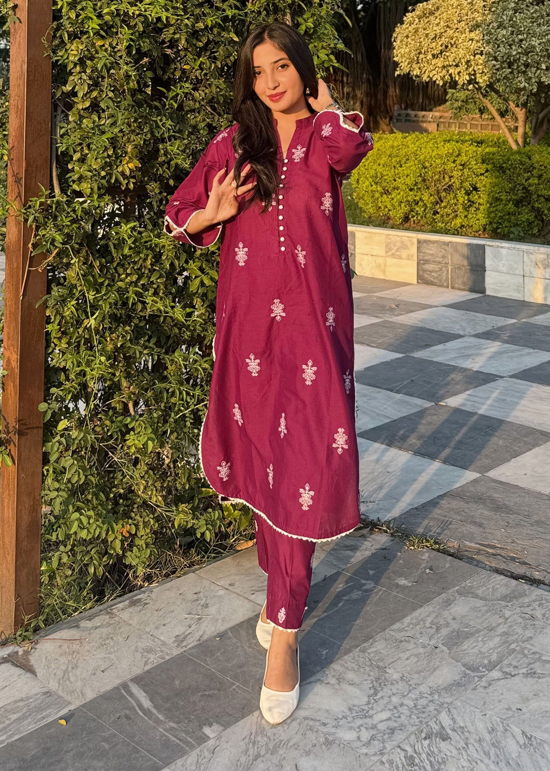 Modest - Myra - Cotton - Purple - 2 Piece