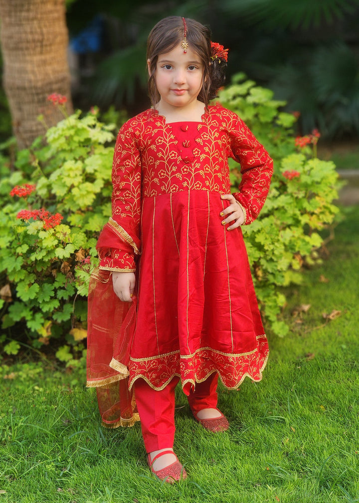 Modest - Blooming Red - Cotton - Girls 3 Piece Suit