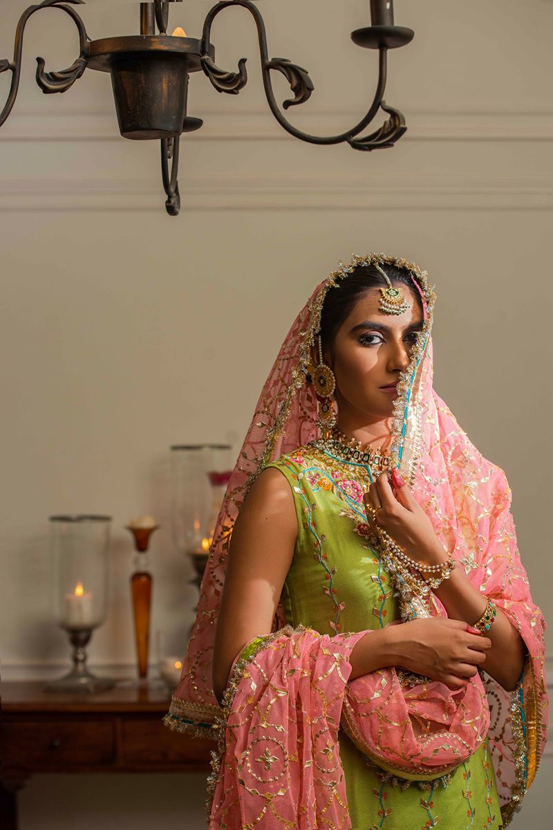 Yasmin Zaman - Asma - Korean Silk & Sponge Net- Green- 3 Piece