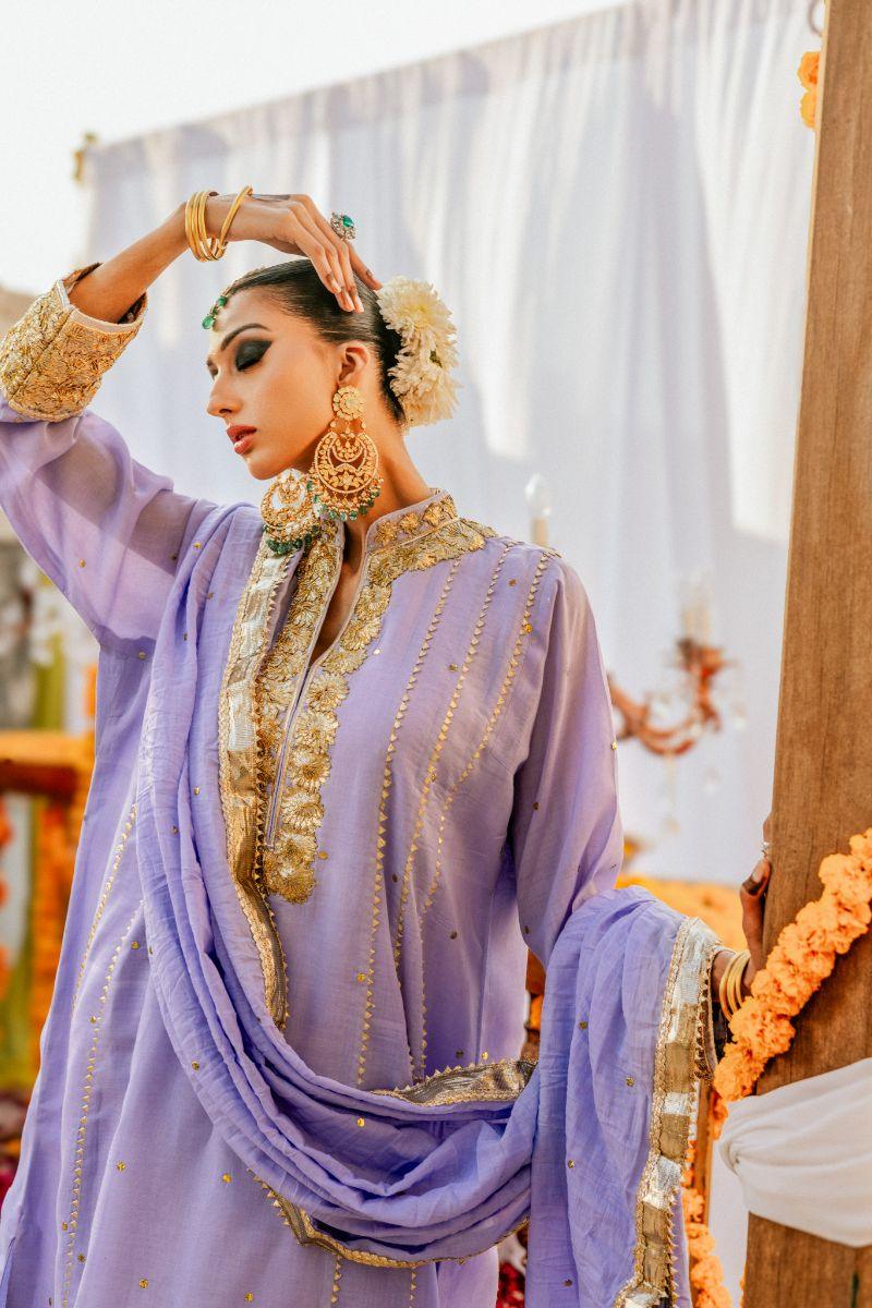 Atiqa Odho in Pinktree - Payal - Kalli Lilac - 3 Piece