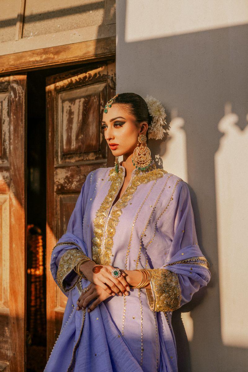 Atiqa Odho in Pinktree - Payal - Kalli Lilac - 3 Piece