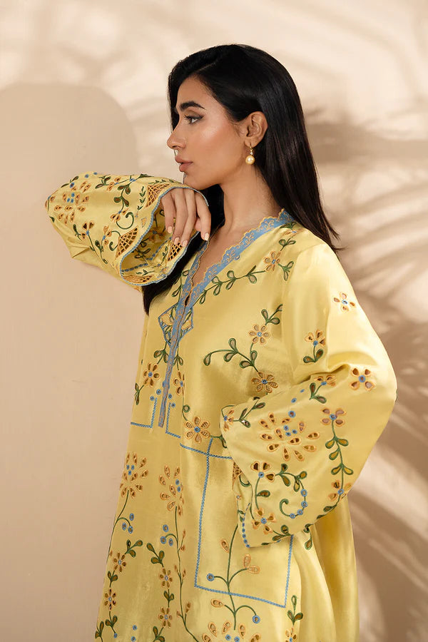 Sania Maskatiya - Aurea - RawSilk / RawSilk - Lemon Yellow - 2 Piece