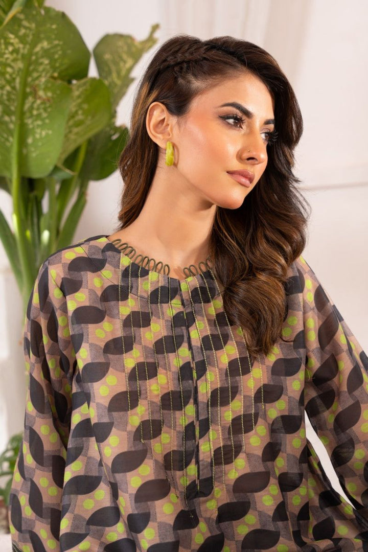 Ayla Studio - Abstract Mind - Swiss Lawn - Black &amp; Green - 2 Piece