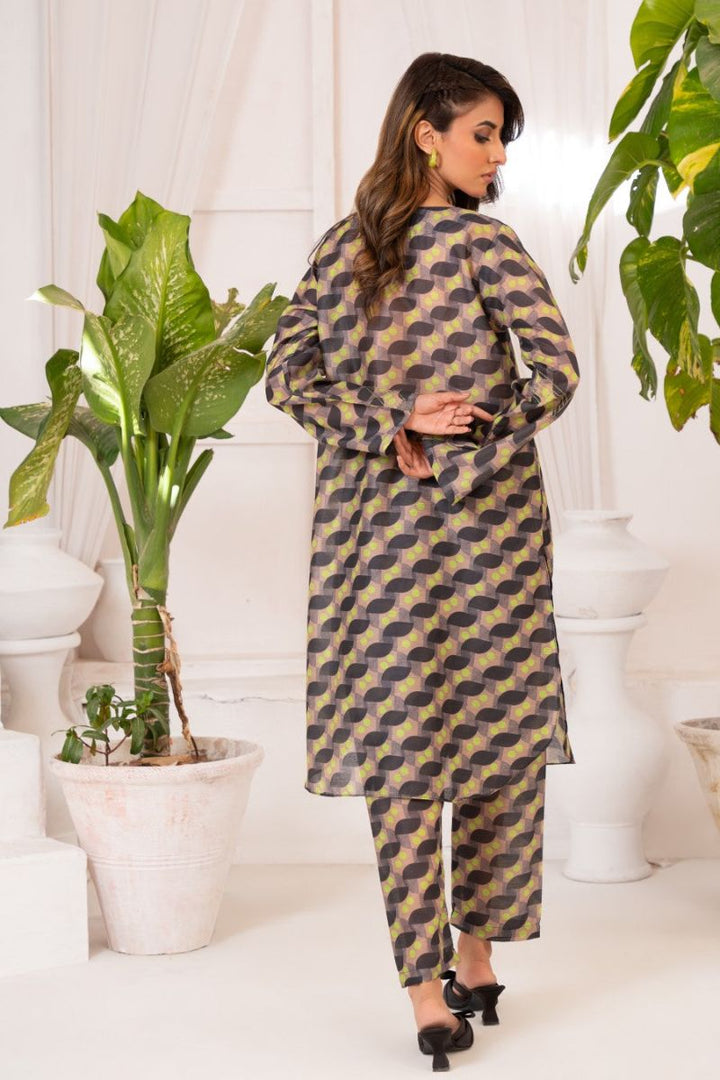 Ayla Studio - Abstract Mind - Swiss Lawn - Black &amp; Green - 2 Piece