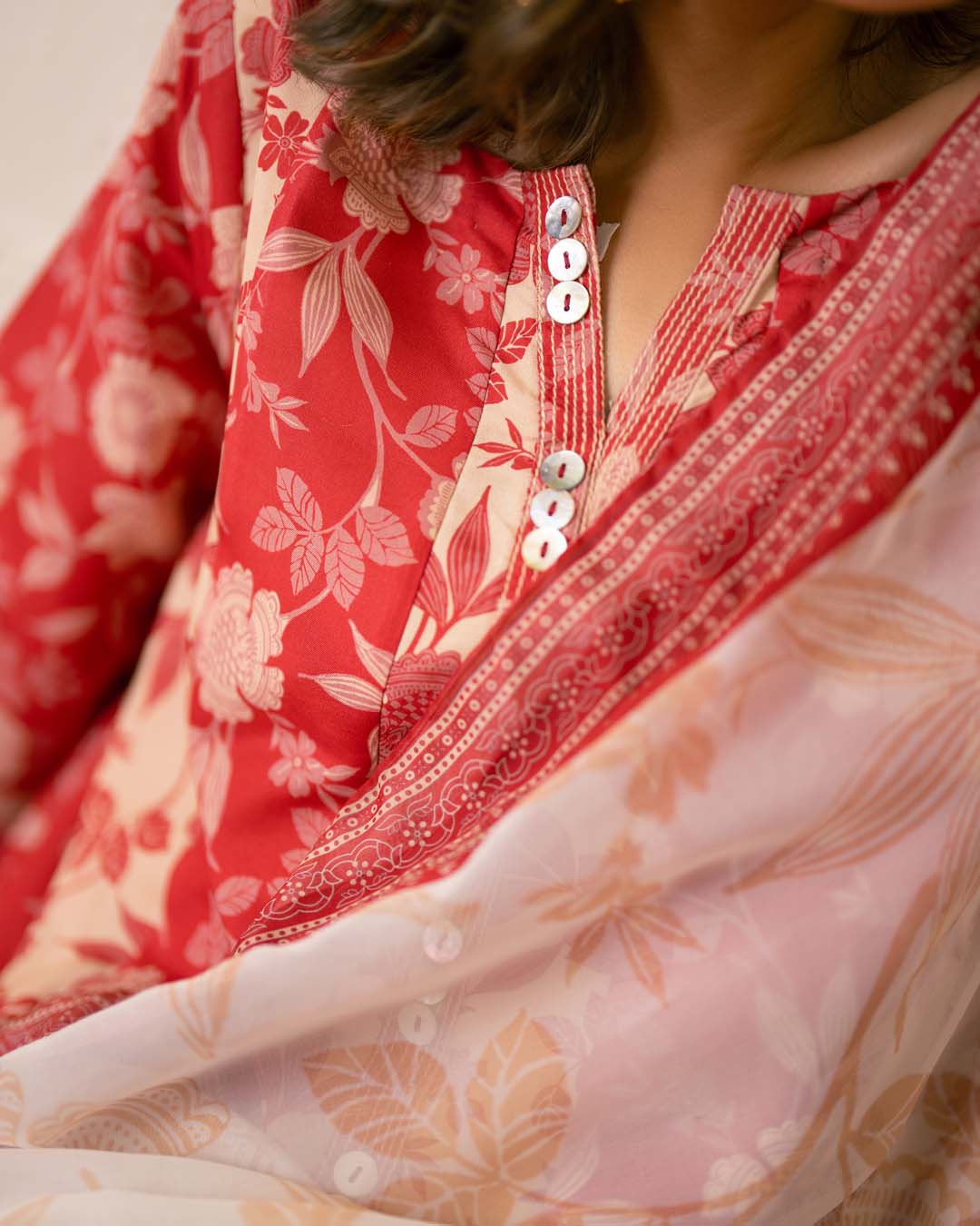 Ayla Studio - Antique White - Dupatta - munnar - white - 1 Piece