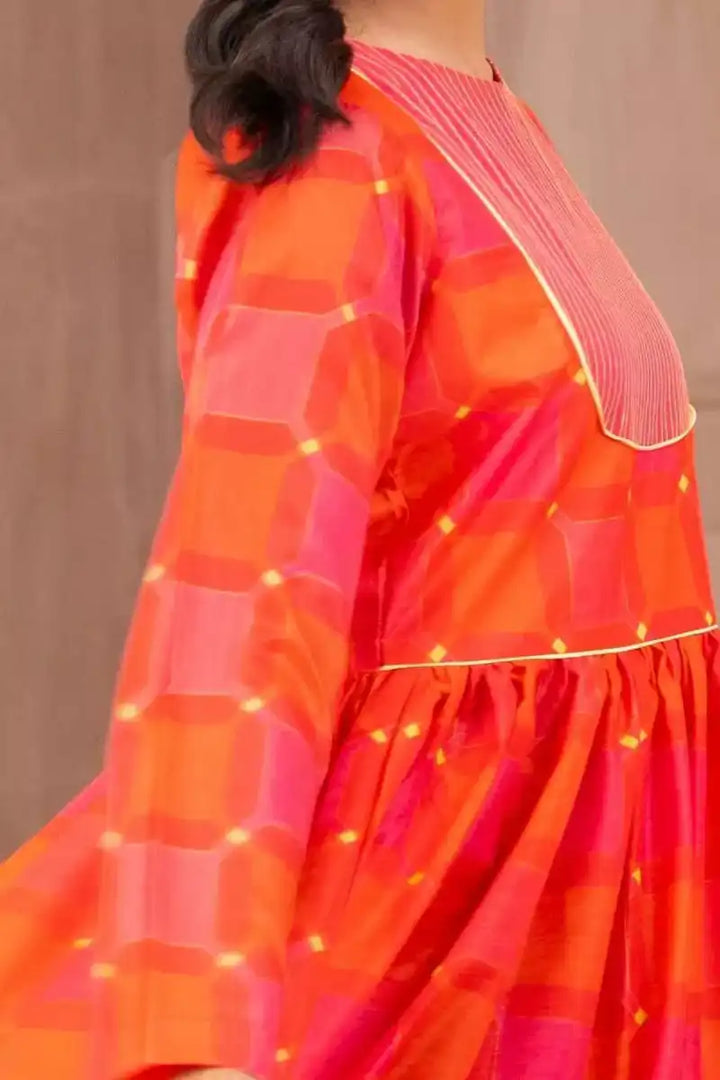 Ayla Studio - Barbara - Swiss Lawn - Pink &amp; Orange - 1 Piece