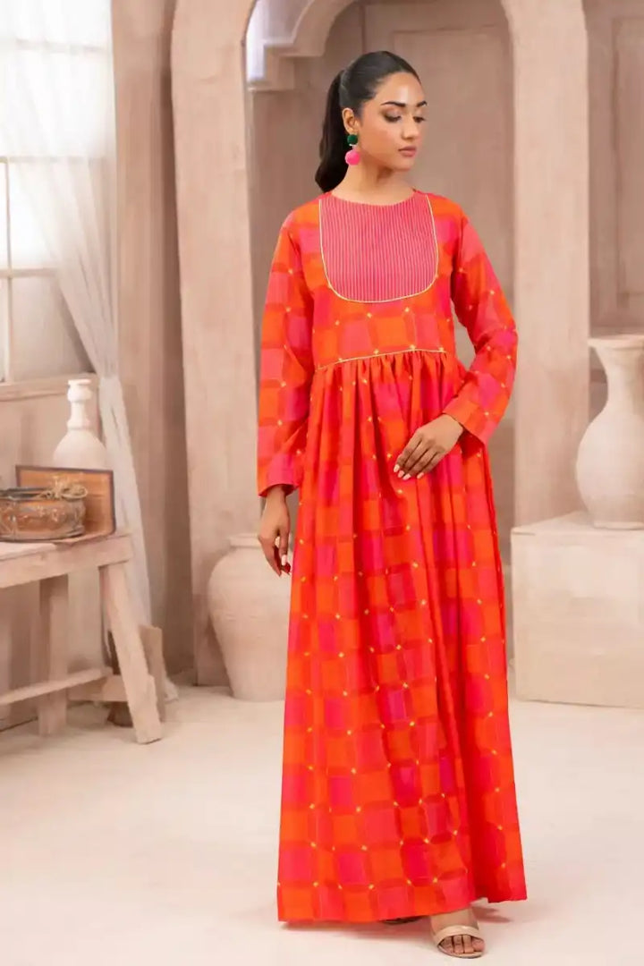 Ayla Studio - Barbara - Swiss Lawn - Pink &amp; Orange - 1 Piece