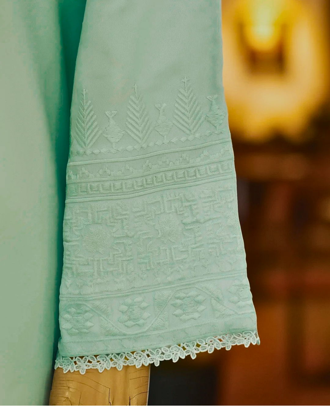 Ayla Studio - Dobby Lawn Sabz-Sitara Embroidered Suit For Women - Green - 2 Piece