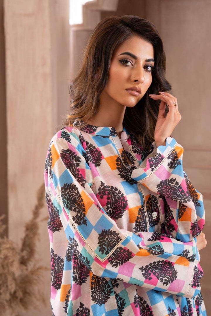 Ayla Studio - Funky Vibes - Swiss Lawn - Vibrant Blue &amp; Pink - 2 Piece