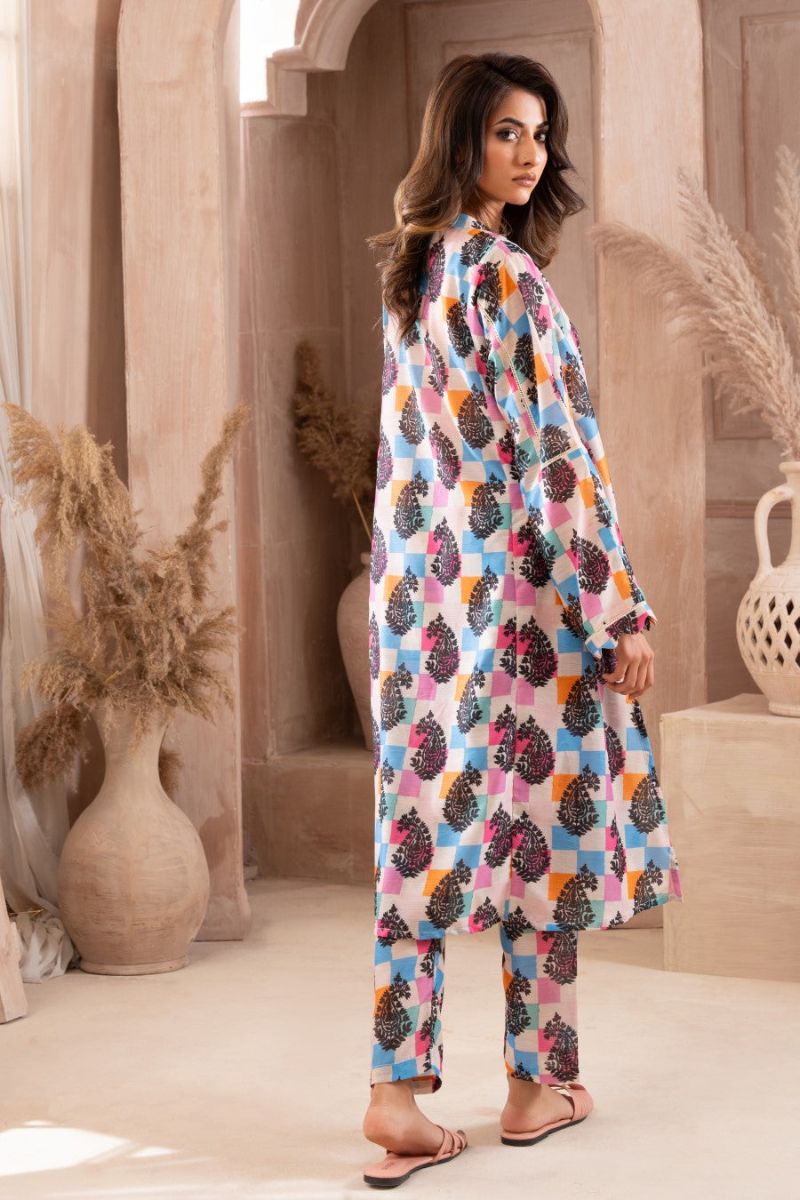 Ayla Studio - Funky Vibes - Swiss Lawn - Vibrant Blue &amp; Pink - 2 Piece