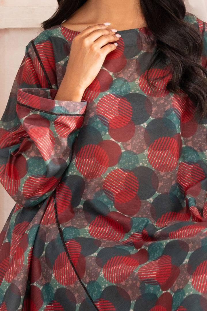 Ayla Studio - Green &amp; Red Polka Abstract - Swiss Lawn - Green &amp; Red - 2 Piece