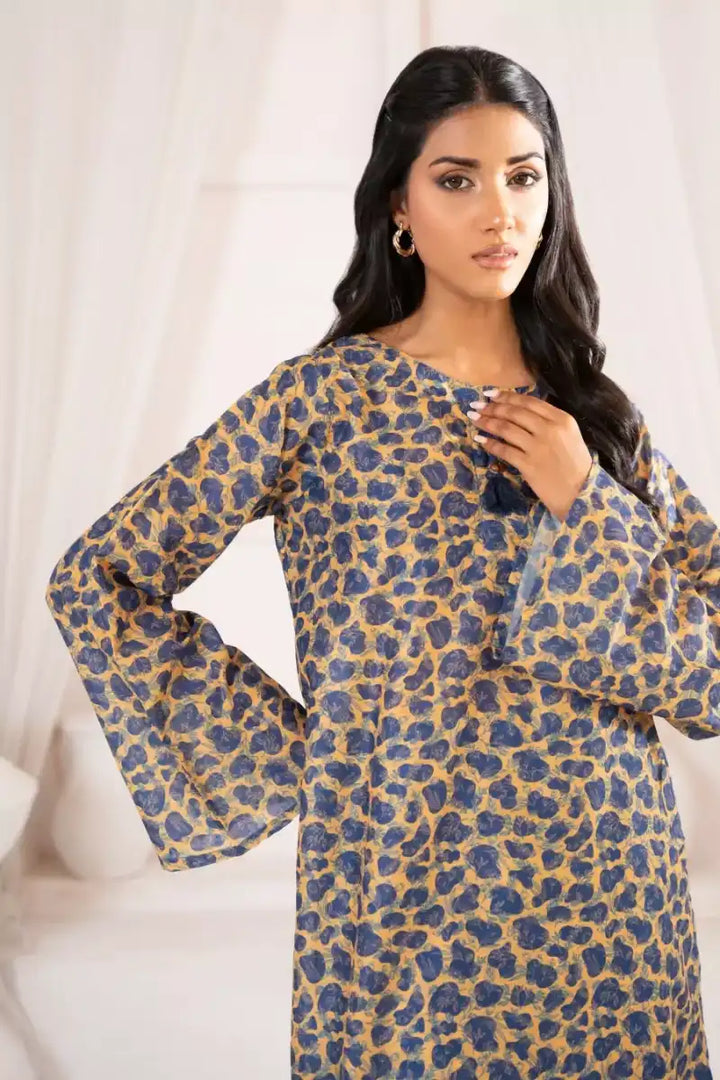 Ayla Studio - Leopard Garden - Swiss Lawn - Blue &amp; Mustard - 2 Piece