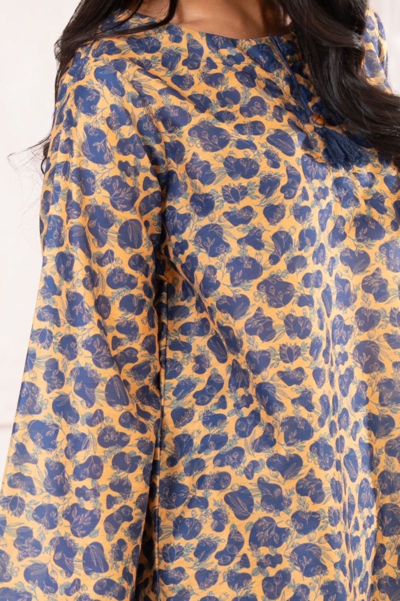 Ayla Studio - Leopard Garden - Swiss Lawn - Blue &amp; Mustard - 2 Piece
