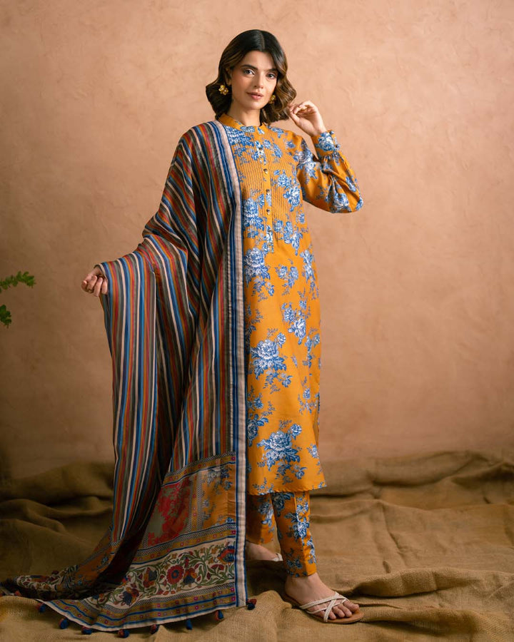 Ayla Studio - Orange Rust - Dupatta - munnar - orange - 1 Piece