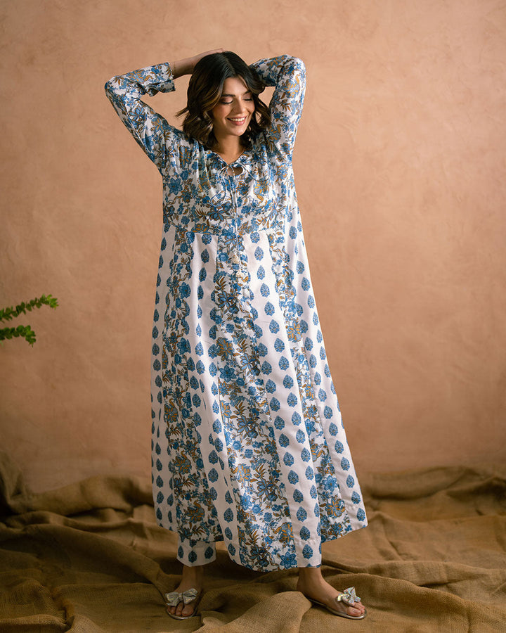 Ayla Studio - PRINTED ESSENTIAL 1 Piece - Blue Bliss - poly-viscose - white