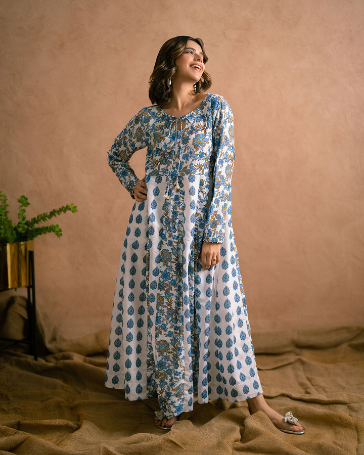 Ayla Studio - PRINTED ESSENTIAL 1 Piece - Blue Bliss - poly-viscose - white