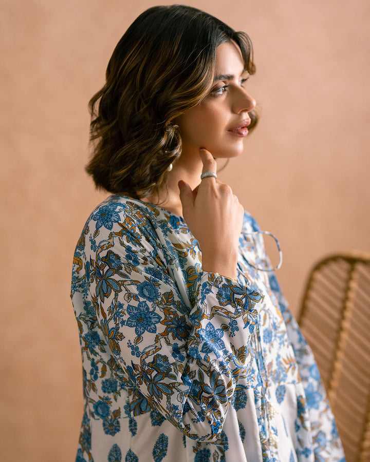 Ayla Studio - PRINTED ESSENTIAL 1 Piece - Blue Bliss - poly-viscose - white