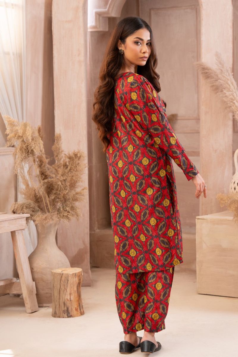 Ayla Studio - Psychedelic Night - Swiss Lawn - Black with Red &amp; Mustard - 2 Piece