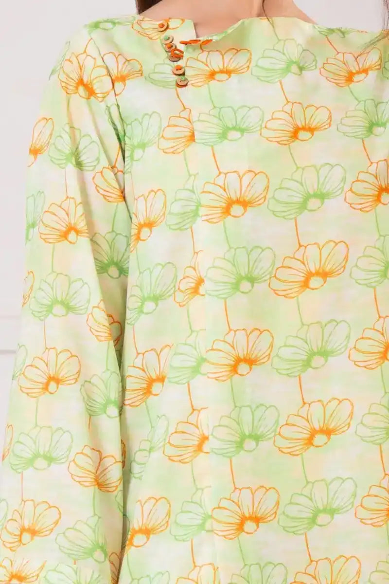 Ayla Studio - Spring Orchid - Georgette - Green &amp; Orange - 2 Piece